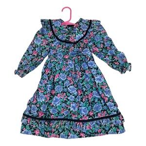 Vintage The Children’s Hour floral prairie dress cottagecore bib collar sz 2t